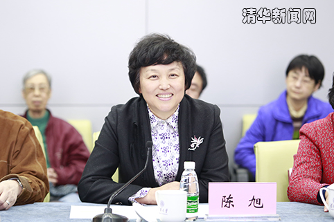 清华大学党委书记陈旭讲话.记者  张 宇 摄